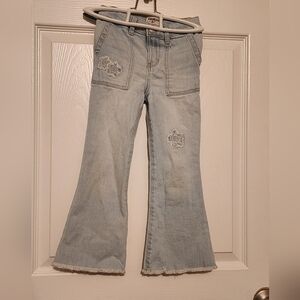 OshKosh B'gosh Light Blue Flare Jeans with Patch Appliqués